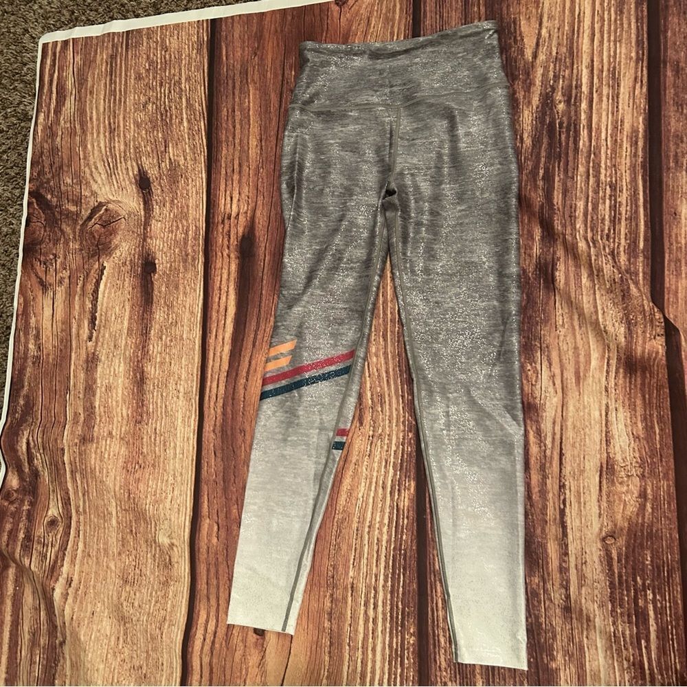 Women’s Peleton Grey Sparkle Leggings Size S